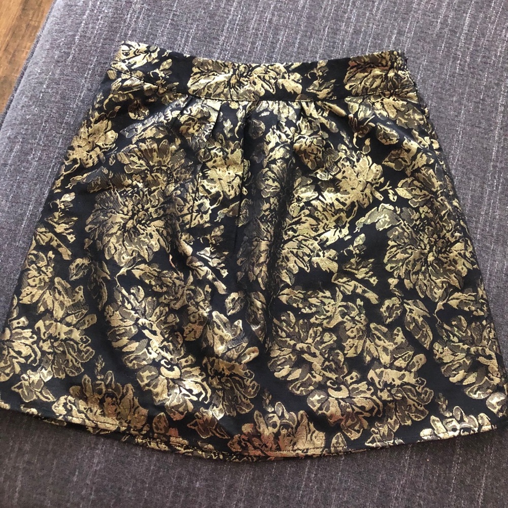 Annabella gold and black mini skirt